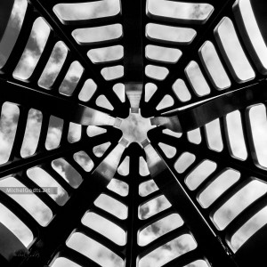 Below The Dome :: Black and white abstract architecture photography - Artwork © Michel Godts