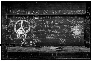 Black Is Power Graffiti :: Black and white fine art photograph - Artwork © Michel Godts