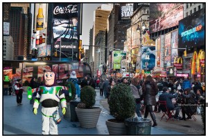 Buzz Lightyear on Times Square :: Urban street photography - Artwork © Michel Godts