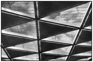 Canopy Triangular Pattern :: Black and white architecture photography - Artwork © Michel Godts