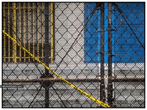 Construction Wire Fence :: Urban abstract realism photography - Artwork © Michel Godts