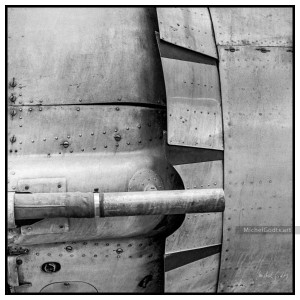 DC-47 Engine Skin Abstract :: Black and white photography - Artwork © Michel Godts