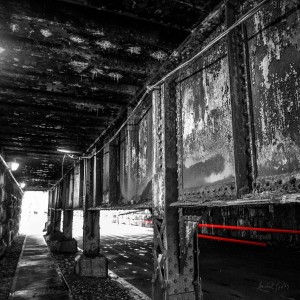 Decayed Tunnel :: Urban decay selective coloring photography - Artwork © Michel Godts