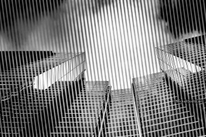 Rogier Tower Abstract :: Black and white architecture photography - Artwork © Michel Godts