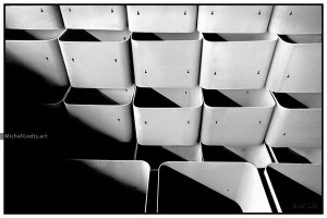 Shadowed Cubes :: Black and white abstract realism photography - Artwork © Michel Godts