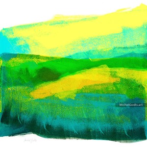 The Yellow Field :: Abstract landscape photo illustration - Artwork © Michel Godts