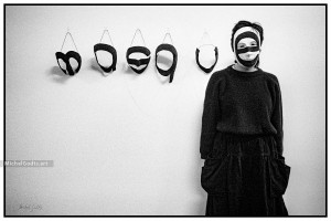 Typographe Masqué :: Black and white portraiture photography - Artwork © Michel Godts