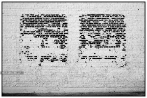 Wall Cryptography :: Black and white urban photography - Artwork © Michel Godts