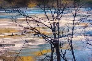 Winter Dawn Over Brandywine Creek :: Landscape photo illustration - Artwork © Michel Godts