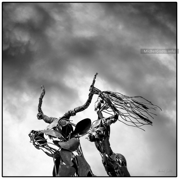 The Abduction Of Europa :: Black and white photograph of public art - Artwork © Michel Godts