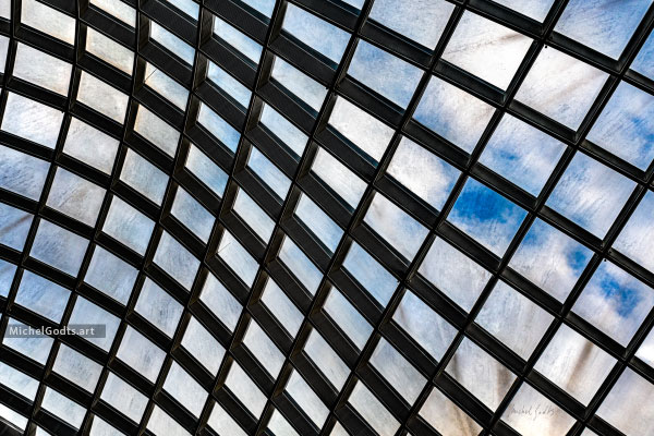 Atrium Ceiling Impression :: Abstract fine art photography print - Artwork © Michel Godts