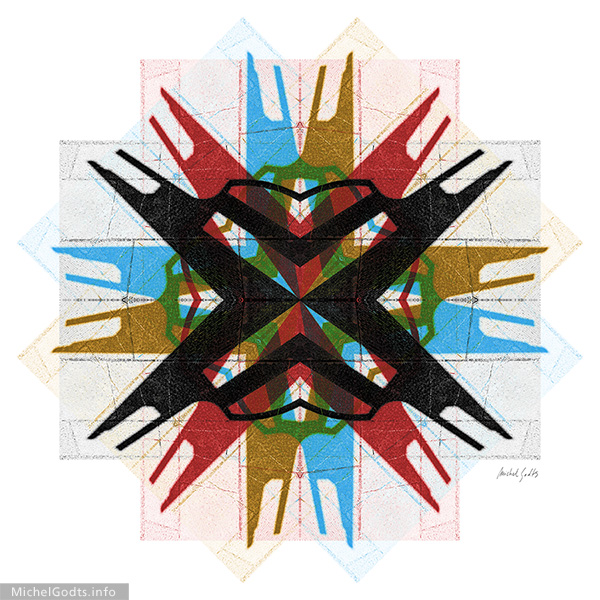 Bauhaus Star :: Abstract art from manipulated photography - Artwork © Michel Godts
