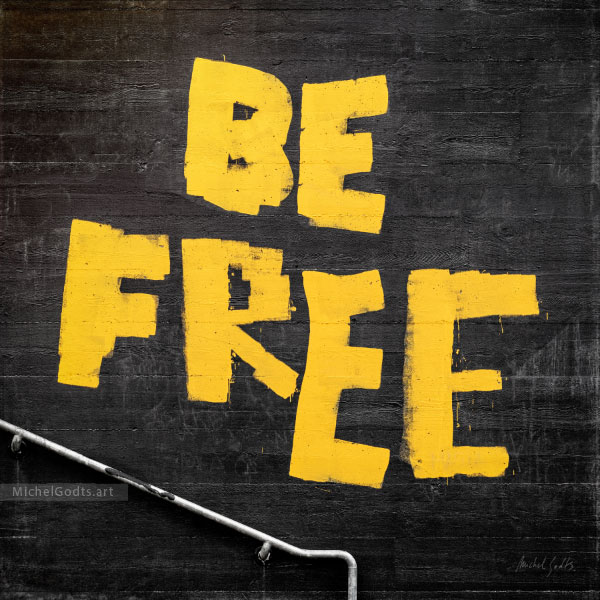 Be Free Graffiti :: Fine art photography print - Artwork © Michel Godts