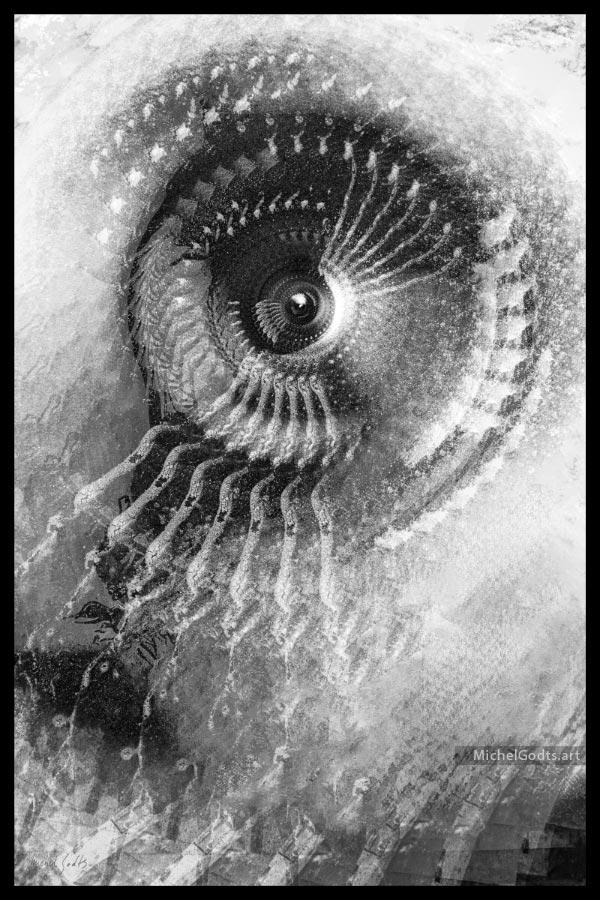 Black Hole Gaze :: Abstract expressionism digital art print - Artwork © Michel Godts