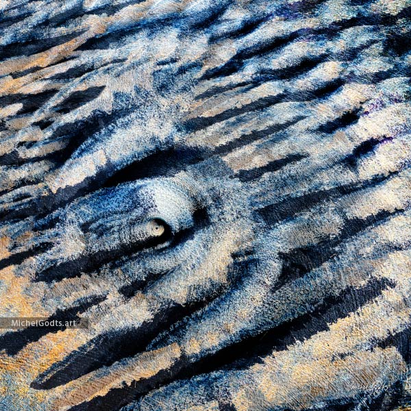 Black Matter Strike :: Abstract art print from manipulated photography - Artwork © Michel Godts