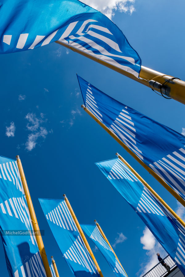 Blue & Stripes Flags :: Fine art photography print - Artwork © Michel Godts