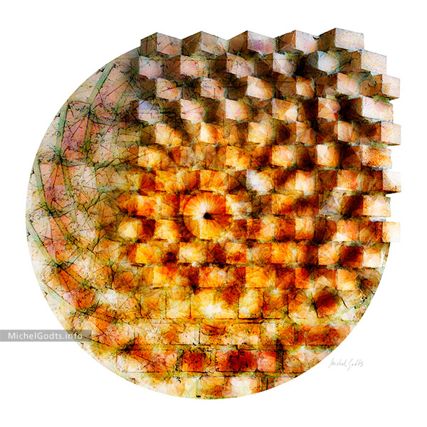 Brick Pattern Blend :: Abstract art from manipulated photography - Artwork © Michel Godts