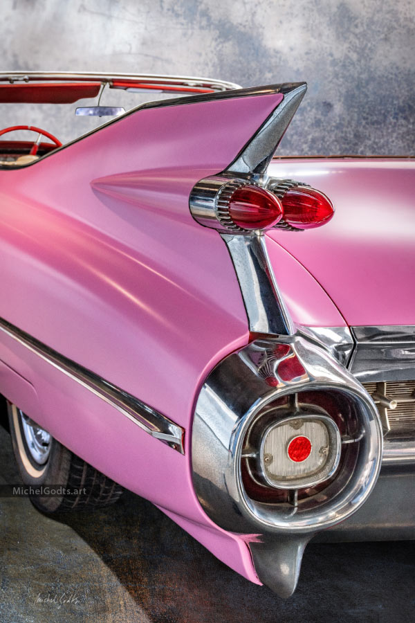 1959 Pink Cadillac Series 62 Convertible :: Fine art photography print - Artwork © Michel Godts