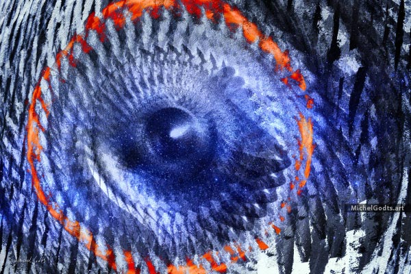 Celestial Gate of Fire :: Abstract art print from manipulated photography - Artwork © Michel Godts