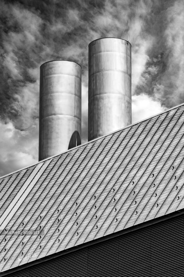 Chimney Sentinels :: Architecture fine art photography print - Artwork © Michel Godts