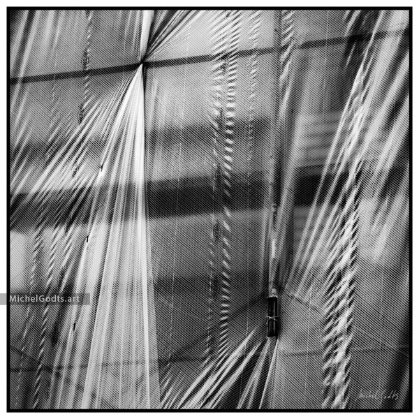 Construction Netting :: Black and white abstract realism photography - Artwork © Michel Godts