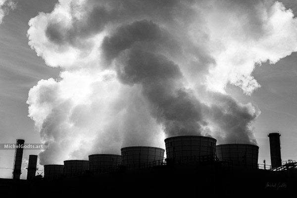 Emissions Clouds Formation :: Black and white fine art photography print - Artwork © Michel Godts