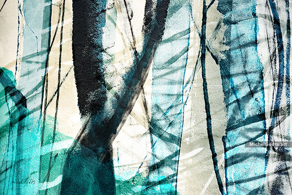 Forest At First Light :: Abstract landscape photo illustration - Artwork © Michel Godts