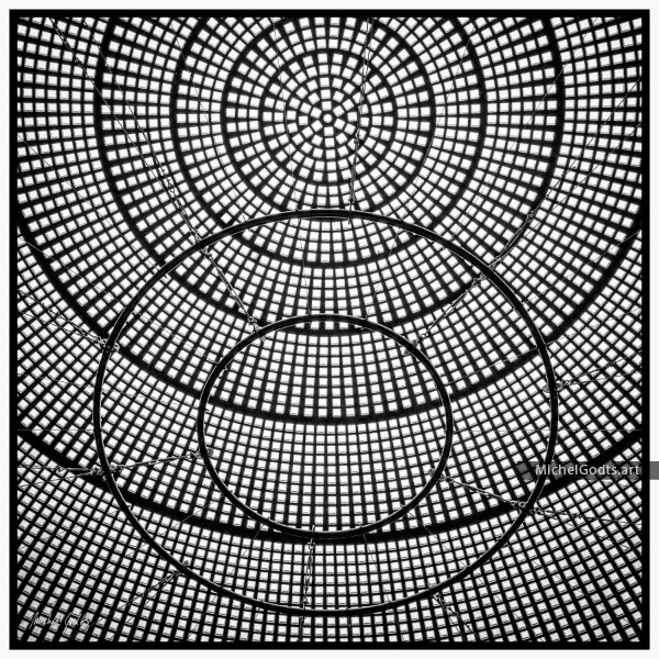 Glass Dome Pattern :: Black and white abstract photography - Artwork © Michel Godts