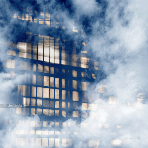 Illuminated Windows In The Sky #3 :: Abstract photo illustration - Artwork © Michel Godts