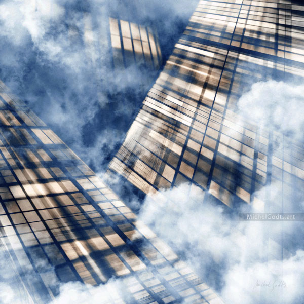 Illuminated Windows In The Sky #4 :: Abstract photo illustration - Artwork © Michel Godts