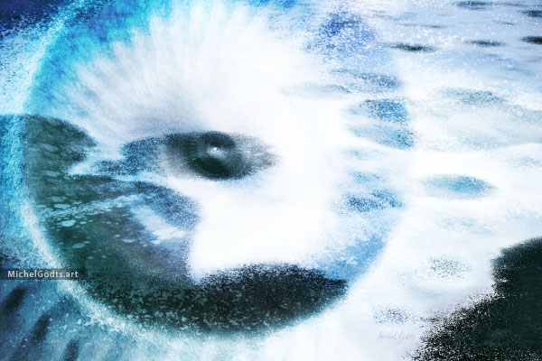 Iris Planet :: Abstract impressionism digital art print - Artwork © Michel Godts