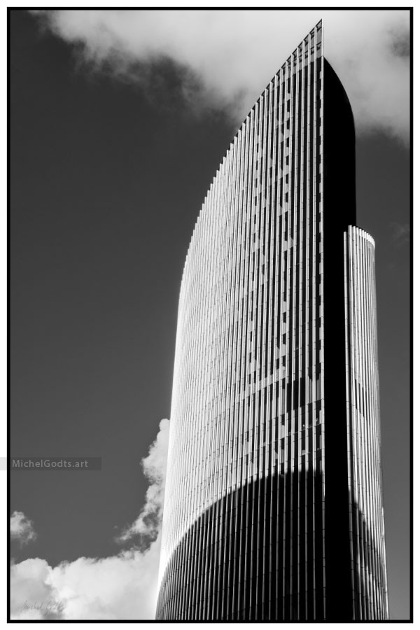 Iris Tower :: Black and white architecture photography - Artwork © Michel Godts