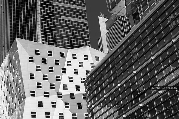 Jagged Building Contrast :: Black and white architecture photography - Artwork © Michel Godts