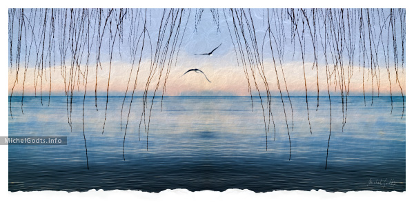 Winter’s Arrival Over Lake Ontario :: Lakescape photo illustration - Artwork © Michel Godts