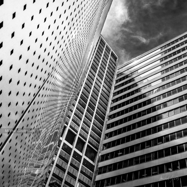 A Tower’s Wings :: Black and white architecture photography - Artwork © Michel Godts