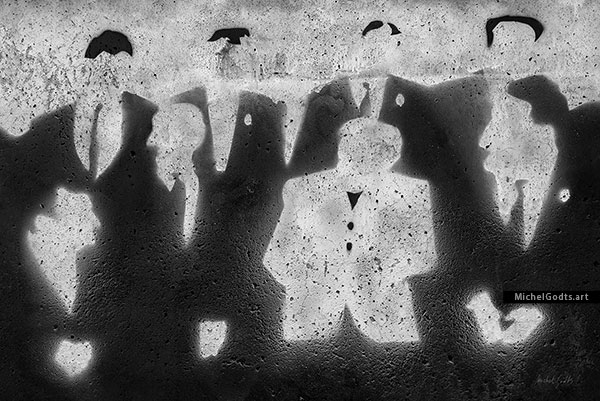 President’s Men :: Black and white graffiti photography - Artwork © Michel Godts