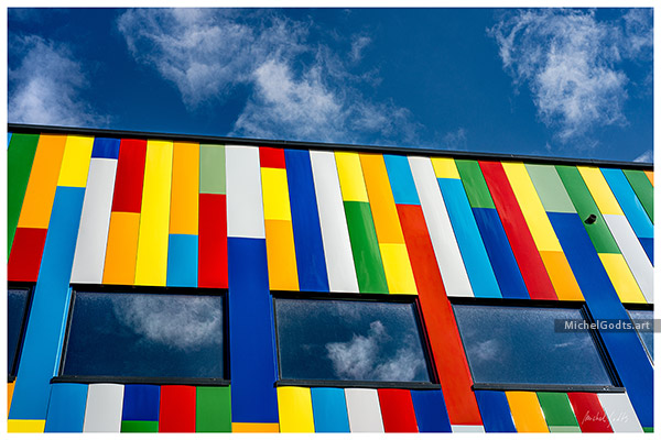 Rainbow Building :: Urban architecture photography - Artwork © Michel Godts