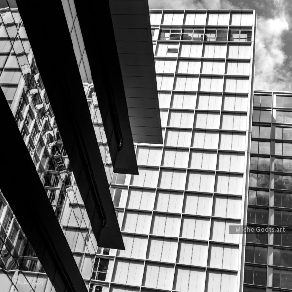 Rhythmic Disruption :: Architecture black and white fine art photography print - Artwork © Michel Godts