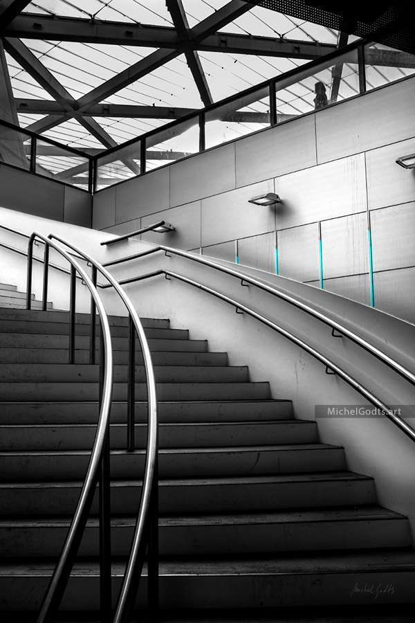 Rogier Station Stairway :: Architecture photography - Artwork © Michel Godts