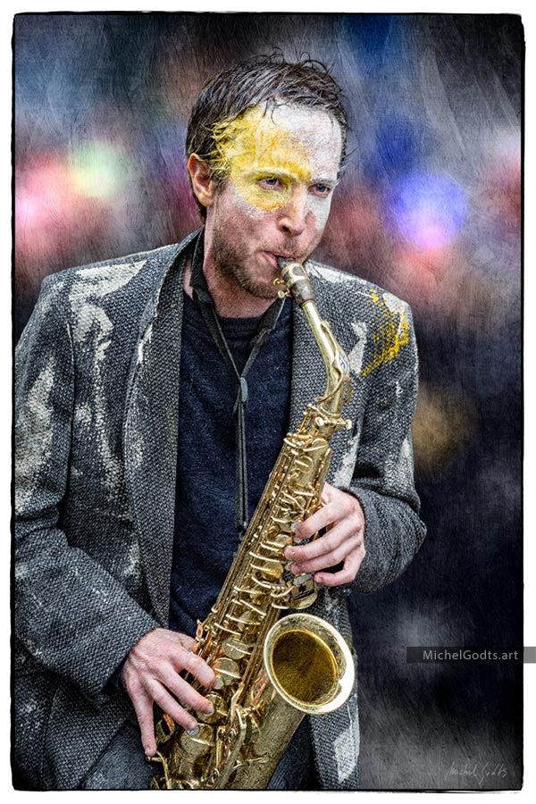 Saxophonist On Parade :: Portraiture Photography - Artwork © Michel Godts