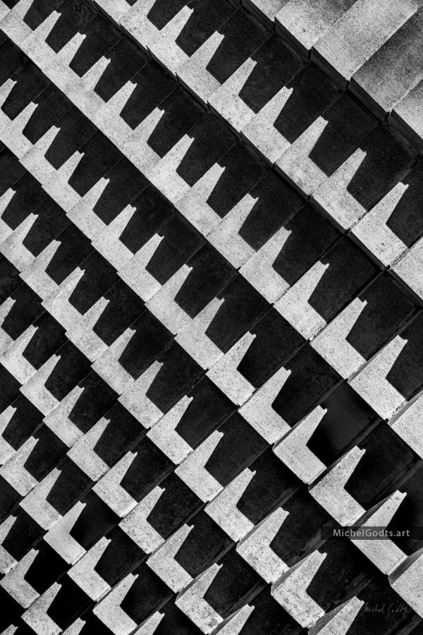 Shadow Echoes :: Black and white abstract fine art photography print - Artwork © Michel Godts