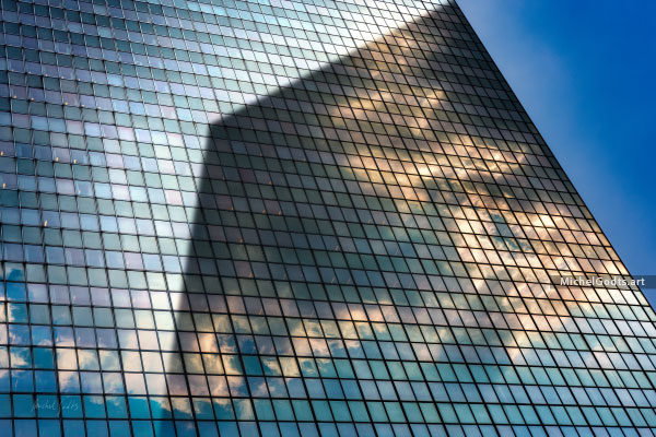 Skyscraper Shadow Illusion :: Photo illustration print - Artwork © Michel Godts