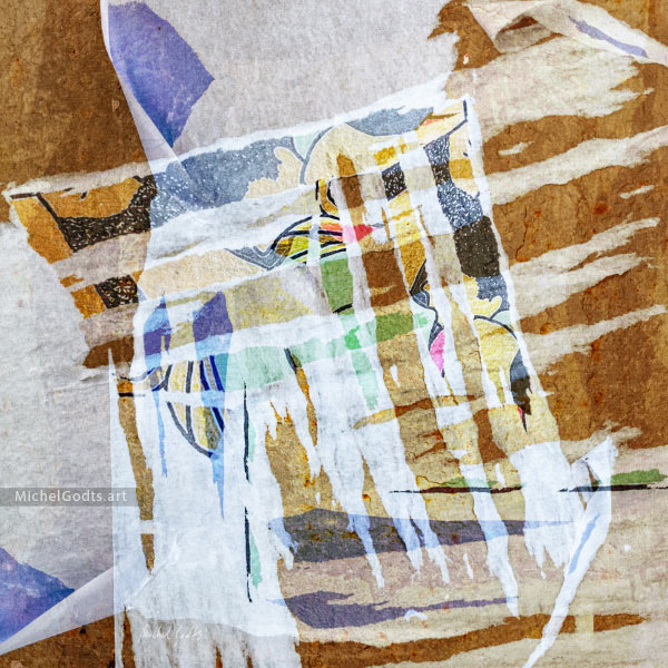 Torn Medley :: Abstract art print from manipulated photography - Artwork © Michel Godts