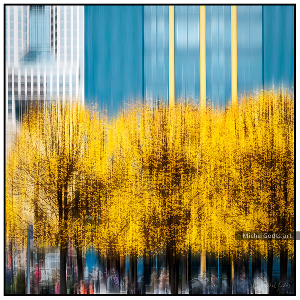 Urban Gold And Blue Impression :: Abstract urban photography - Artwork © Michel Godts