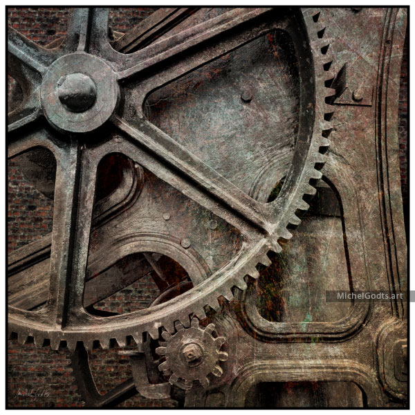 Vintage Train Station Crane :: Abstract realism photography - Artwork © Michel Godts